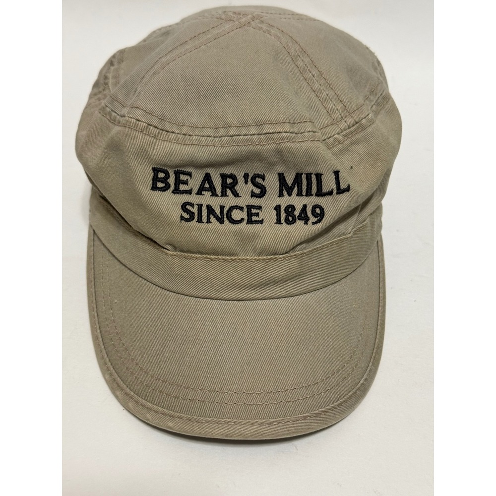 Alternative Apparel-  Bears Mill Since 1849 Khaki Cotton Cadet Military Cap Hat